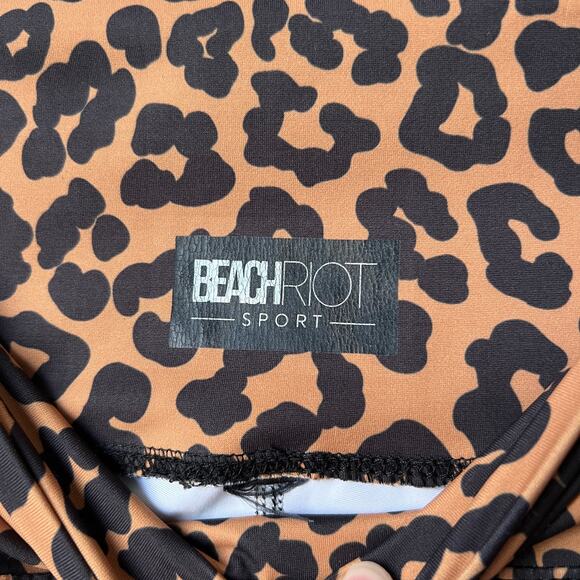 Beach Riot Leopard Print Piper Leggings Size S - Picture 4 of 4